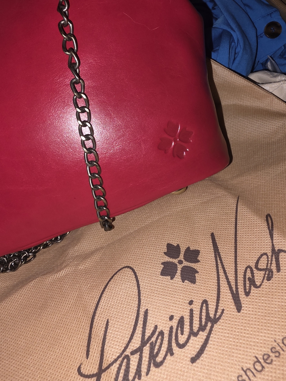 Patricia Nash Red Leather Crossbody Bag